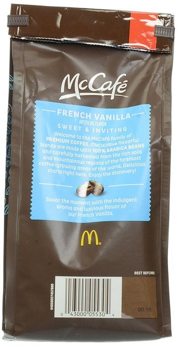 McCafe Coffee French Vanilla Ground Coffee, Light Roast, 12 Ounce N3