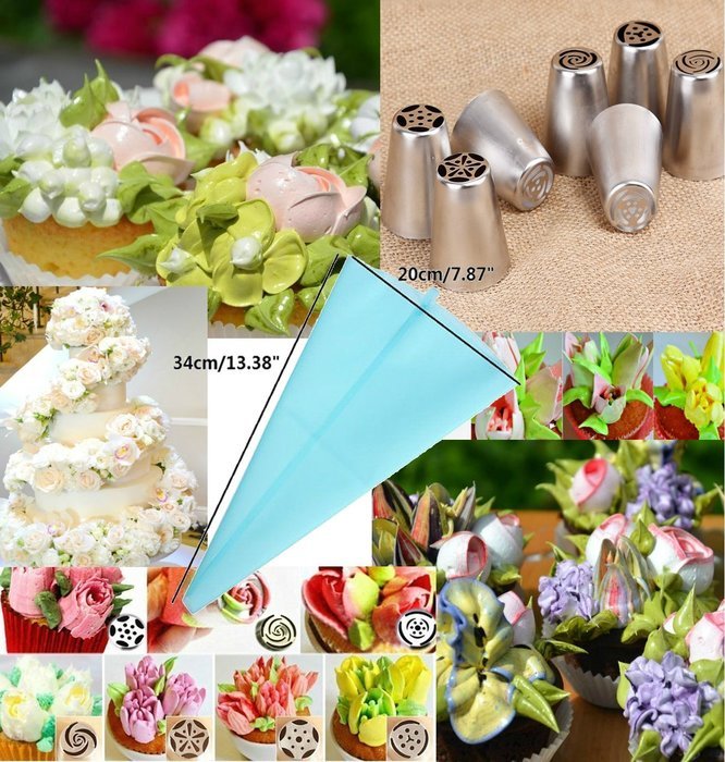 Beautiful floral decorating set for cakes (26pcs) N4