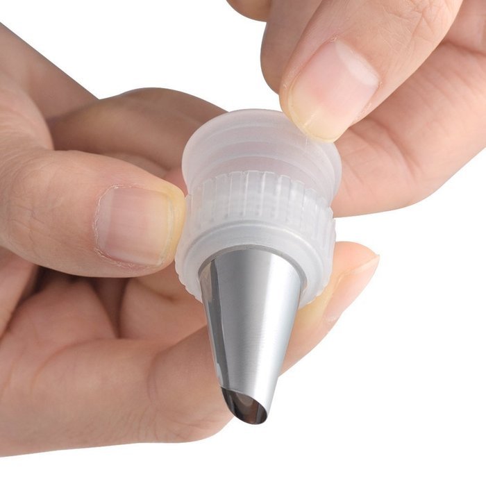 Ecoring 25pcs DIY Stainless Steel Backing Icing Piping Nozzles Tips Cake Pastry Sugar Fondant & Coupler Cake Docoration... N2