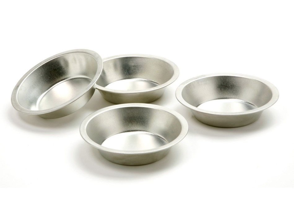 Kitchen, Dining & Bar Mini Tin Pie Tart Quiche Shortcake Pan 5" Set of 4