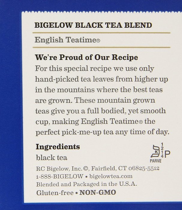 Bigelow English Teatime Tea, 20-Count Boxes (Pack of 6) N2