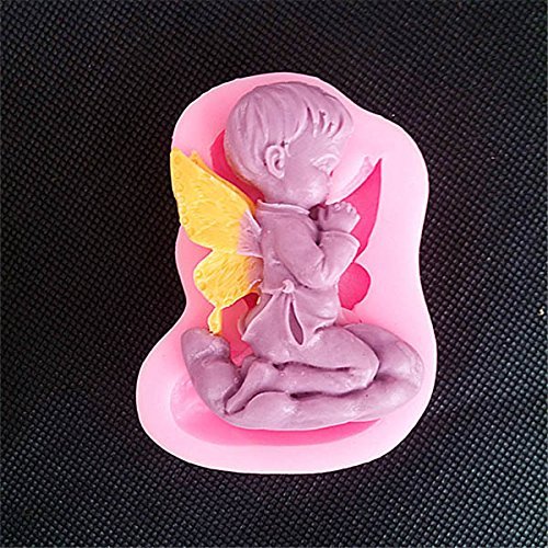 "Prayed Boy Angel Silicone Fondant Cake Mold Soap Chocolate Mould" shopping N3