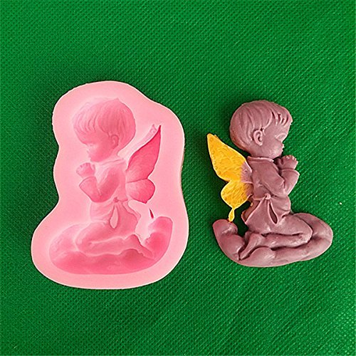 "Prayed Boy Angel Silicone Fondant Cake Mold Soap Chocolate Mould" shopping N4