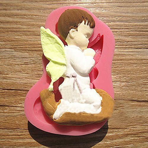 "Prayed Boy Angel Silicone Fondant Cake Mold Soap Chocolate Mould" shopping N7