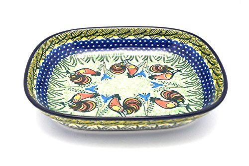 Polish Pottery Baker - Rounded Rectangular - Medium (10") - Unikat Signature U2663
