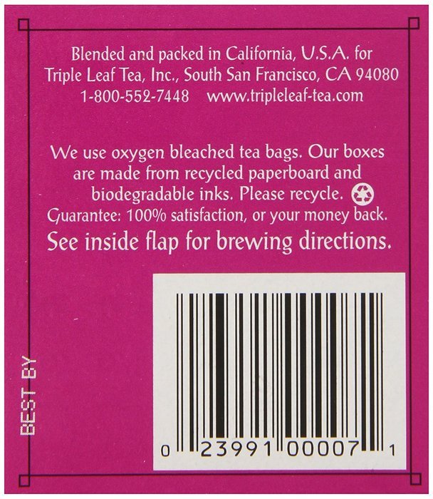 Triple Leaf Tea, Sugar Balance, 20 Tea Bags (Pack of 6) N3