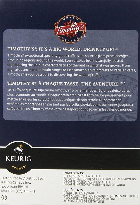 Timothy's World Coffee Rainforest Espresso K-Cup (48 count) N17