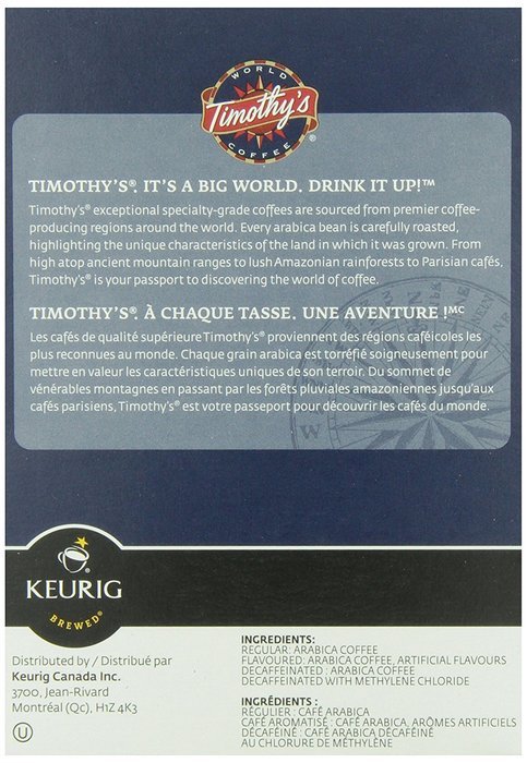 Timothy's World Coffee Rainforest Espresso K-Cup (48 count) N25