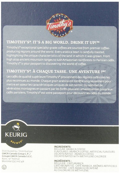 Timothy's World Coffee Rainforest Espresso K-Cup (48 count) N30