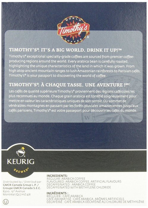 Timothy's World Coffee Rainforest Espresso K-Cup (48 count) N41