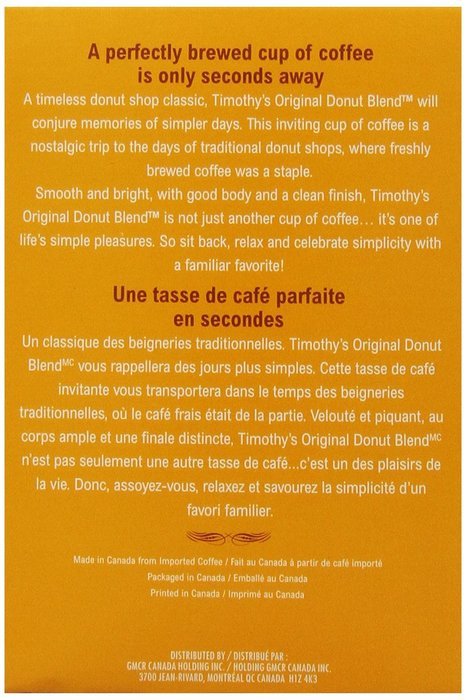 Timothy's World Coffee Rainforest Espresso K-Cup (48 count) N56