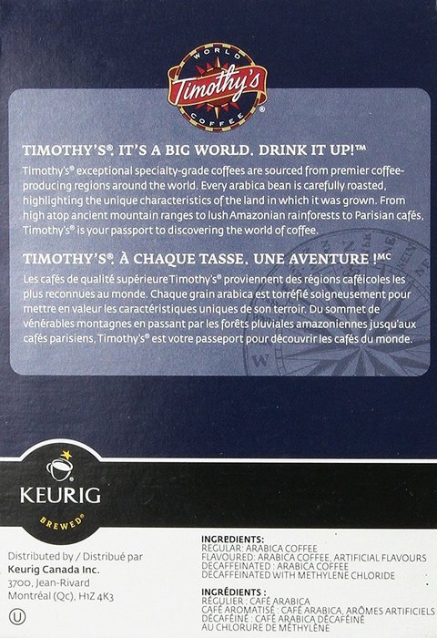 Timothy's World Coffee Rainforest Espresso K-Cup (48 count) N74