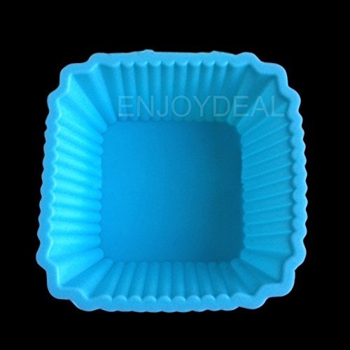 Your Supermart 10Pcs DIY Baking Tools Cake Cups Silicone Cake Chocolate Mold Square