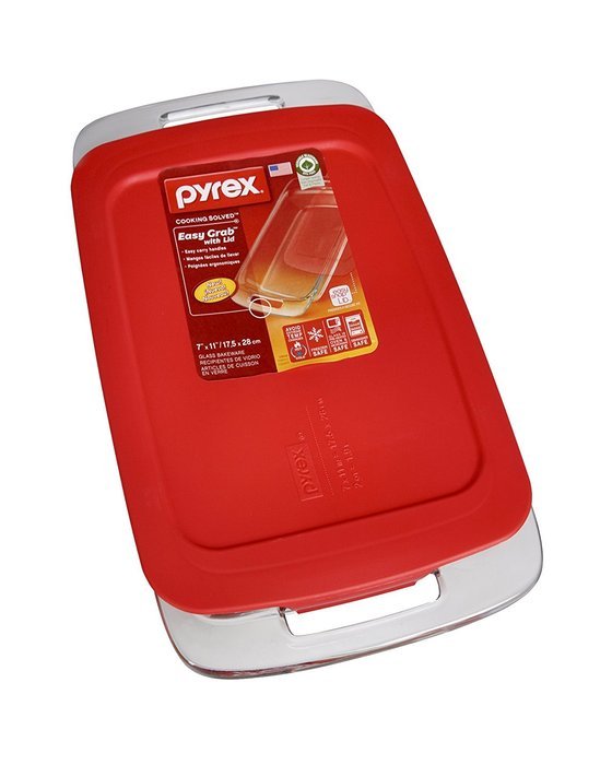 Pyrex Easy Grab 2-Quart Oblong Glass Bakeware Dish N2