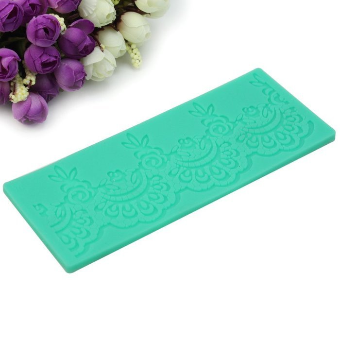 New Lace Shaped Chocolate Cake DIY Baking Tool Soft Silicone Mold Mould Mat Hot N2