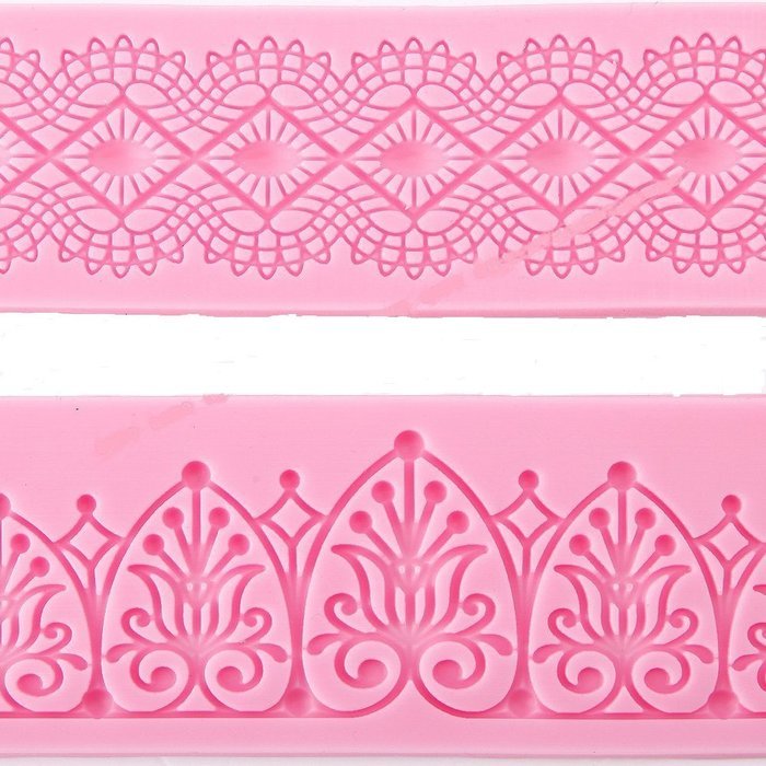 Lace 2pcs Silicone Mold Mould Sugar Craft Cake Fondant Cake Decorating Baking Tool #579 [version:x7.8] by DELIAWINTERFEL N2