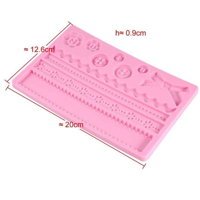 Lace 2pcs Silicone Mold Mould Sugar Craft Cake Fondant Cake Decorating Baking Tool #579 [version:x7.8] by DELIAWINTERFEL N4