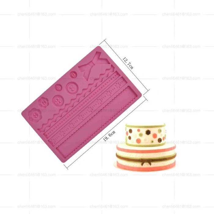 Lace 2pcs Silicone Mold Mould Sugar Craft Cake Fondant Cake Decorating Baking Tool #579 [version:x7.8] by DELIAWINTERFEL N5