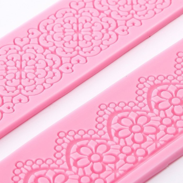 Lace 2pcs Silicone Mold Mould Sugar Craft Cake Fondant Cake Decorating Baking Tool #579 [version:x7.8] by DELIAWINTERFEL N9