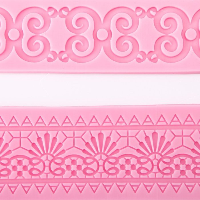 Lace 2pcs Silicone Mold Mould Sugar Craft Cake Fondant Cake Decorating Baking Tool #579 [version:x7.8] by DELIAWINTERFEL N12
