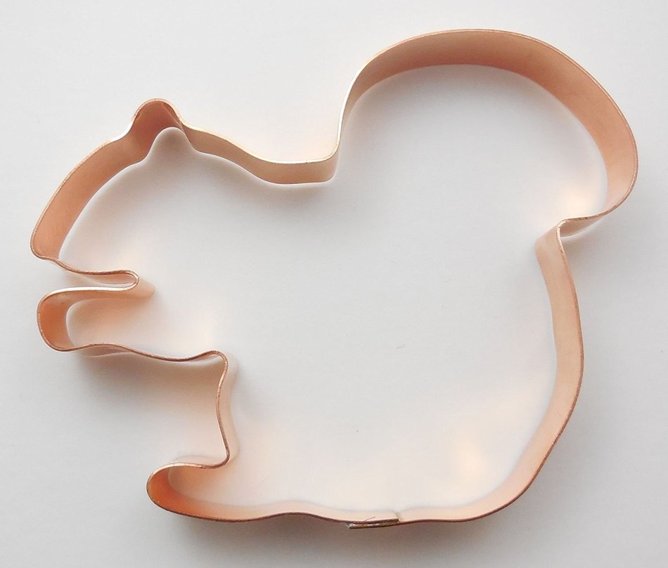 Sitting Squirrel Copper Cookie Cutter N3
