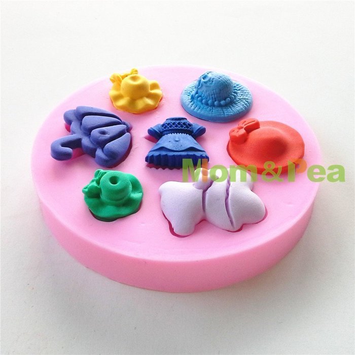 Mom&pea 0629 Hats Shaped Silicone Mould for Fondant Cake Sugar Paste Cake Decoration 3d Cake Toppers Mold 9.9*... N2