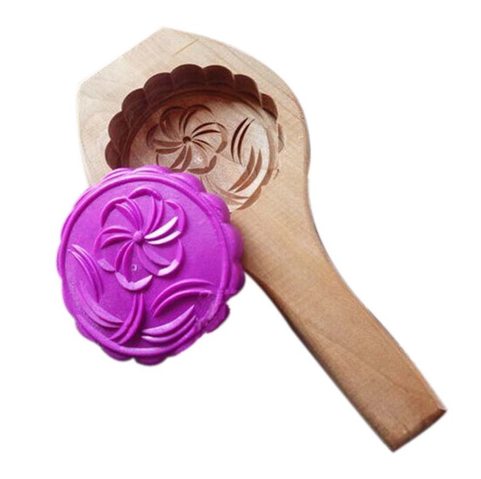 Dessert Baking Molds/Wooden Carving Baking Molds, Lovely Flower(18*9*2.4cm)
