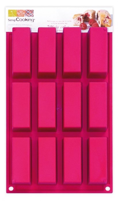 ScrapCooking Silicone Rectangle Cakes Mold, Mini