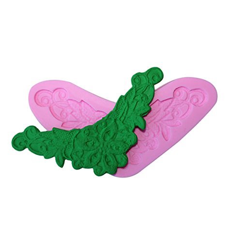 "Flower Fondant Lace Mold Silicone Cake Decorating Lace Mould" shopping