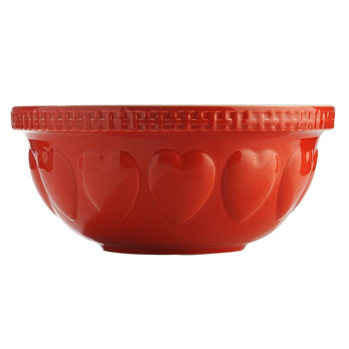 Mason Cash Hearts Mixing Bowl, Pink, 4.25-Quart N3