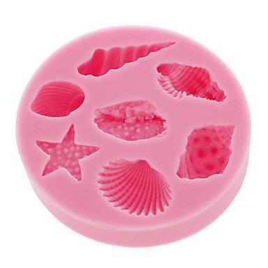 QINF 10hole Sea Shell Shape Chocolate Silicon Mold Fondant Cake Decoration Mold