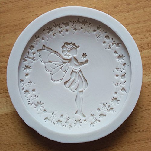 "Flower Fairy Shaped Silicone Mold Sugar Fondant Cake Decoration Soap Chocolate Biscuit Mould" shopping N4