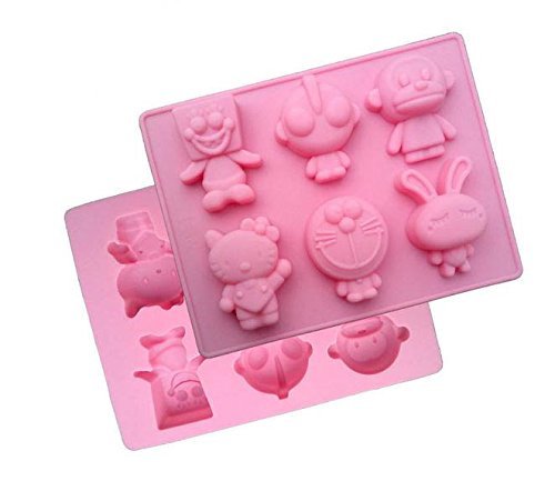 6 Cups Cartoon Character Chocolate Ice Lattice Mold Silicone Cake ...