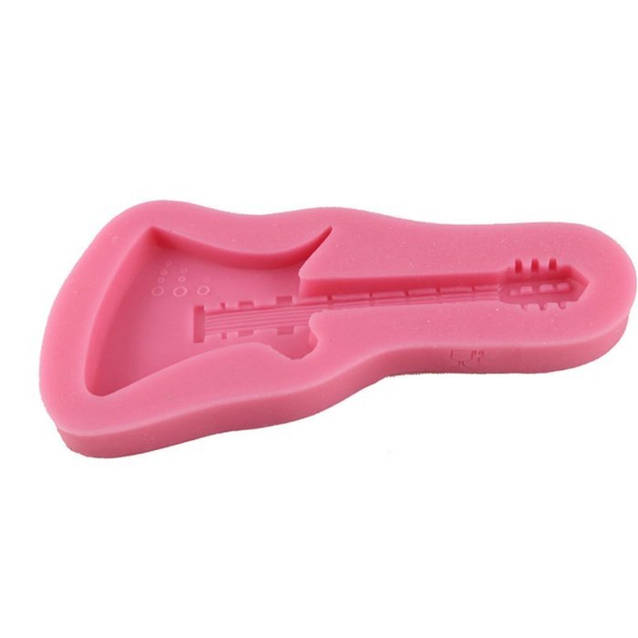 Yihuily Guitar Musical Silicone Mold for Cookie Buiscuit Baking Molds Fondant Cake Decoration Tool N5
