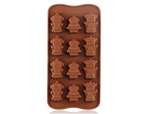 Silicone Robot Shaped Cake Mold & Ice Tray (Brown)