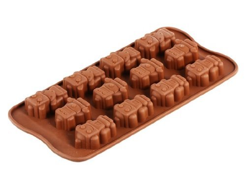 Silicone Robot Shaped Cake Mold & Ice Tray (Brown) N3