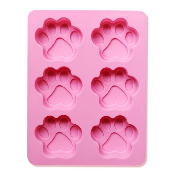 JLHua 2PCS 6 Cavity Paw Pan Baking Silicone Cake Mold Cookie Cutter Mold Pudding Mold Jelly Mold N3