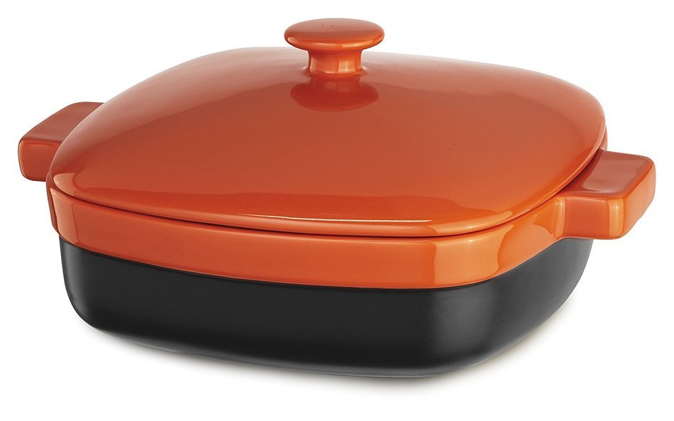 KitchenAid KBMR42CRPN Streamline Ceramic Casserole, 4.2-Quart, Persimmon