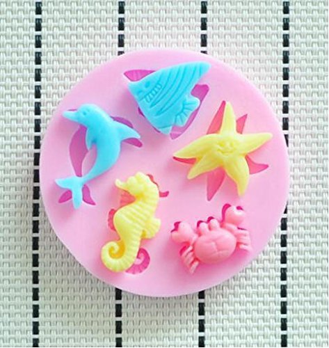 2014 NEW Marine Animals Silicone Mold,fondant Cake Decorating Tools,molde De Silicone,silicone Cake Mold