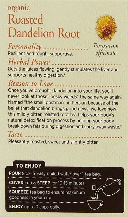 Traditional Medicinals Organic Roasted Dandelion Root Herbal Tea 2-Pack;32 Count. N3