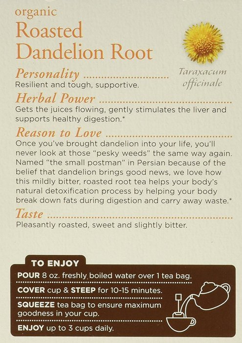 Traditional Medicinals Organic Roasted Dandelion Root Herbal Tea 2-Pack;32 Count. N7