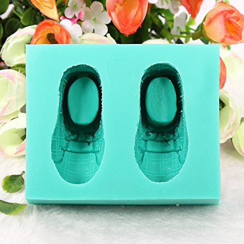 3D Silicone Baby Shoes Cake Mold Fondant Soap Mould N2