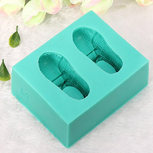 3D Silicone Baby Shoes Cake Mold Fondant Soap Mould N5