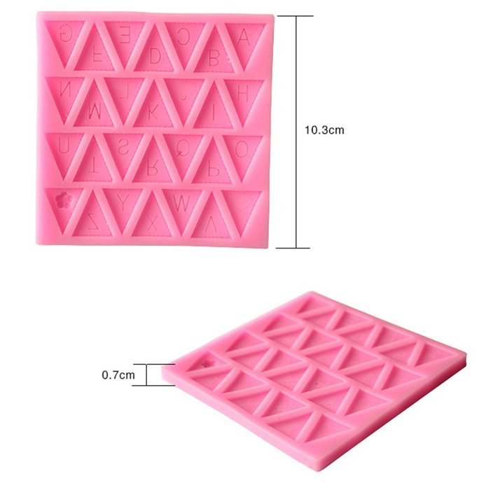 BleuMoo Letter Flag Lace Silicone Mold Cake Decorating Baking Chocolate Mould N8