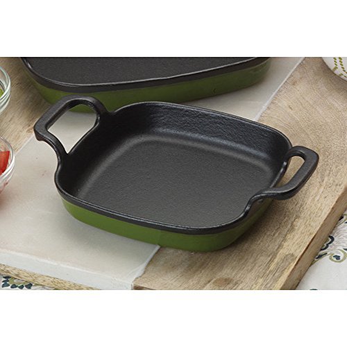Cypress Green 6" Baking Dish, Bayou Classic, 7770G, Enameled Cast Iron