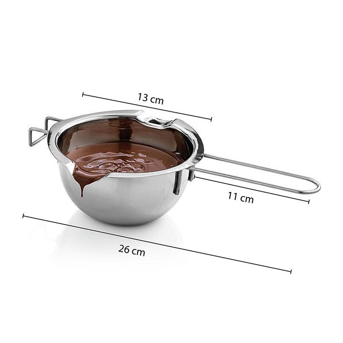 Stainless Steel Chocolate Melting Pot + Silicone Lollipop Mold With Sticks. N3