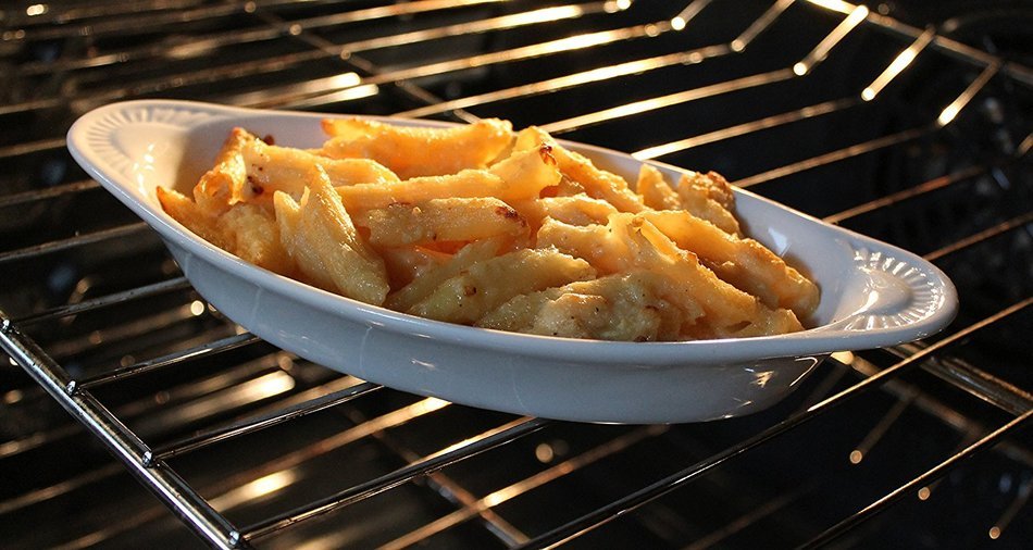 CAC Ceramic Oval Rarebit / Au Gratin Baking Dish with Pan Scraper, Set of 4, Pure White (15 Ounce) N4