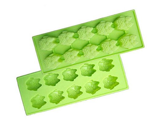 10 Cups Owl Shape Chocolate Ice Lattice Mold Silicone Cake Moulds Household Diy Cake Baking Tools