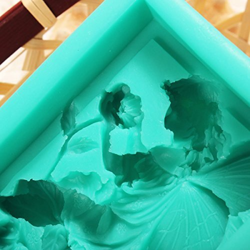 3D Silicone Angel Wing Flower Cake Mold Soap Mould N3