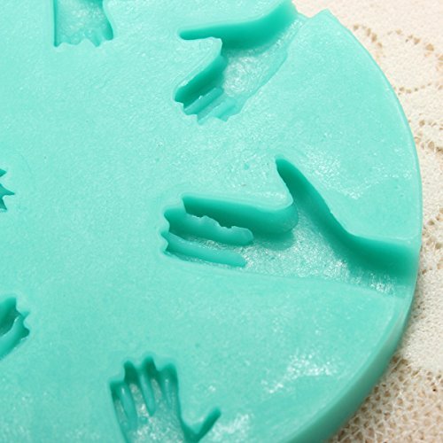 3D Silicone 6pcs Palm Cake Mold Fondant Chocolate Mould N4